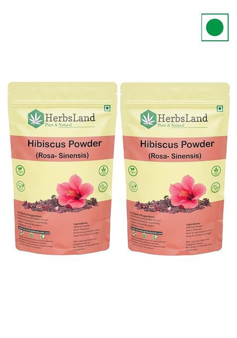 Herbsland Set Of 2 Hibiscus Powder For Hair Skin 100 G Each