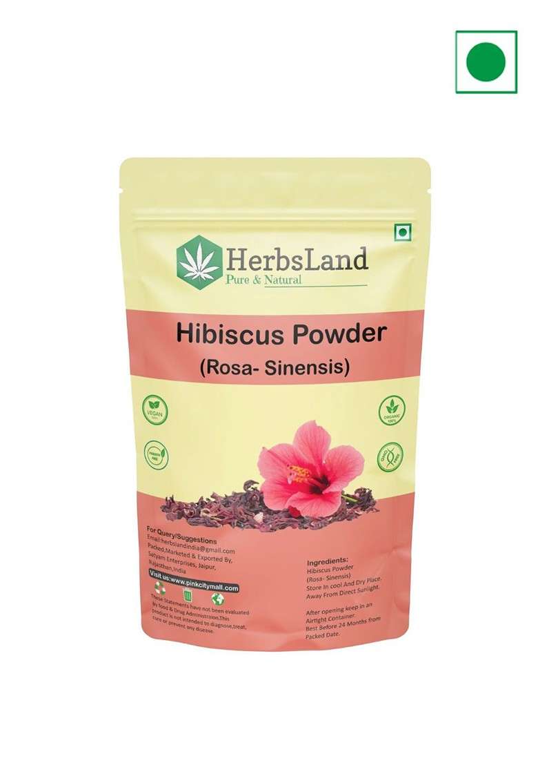 Herbsland Hibiscus Powder For Hair Skin 200 G - Indya