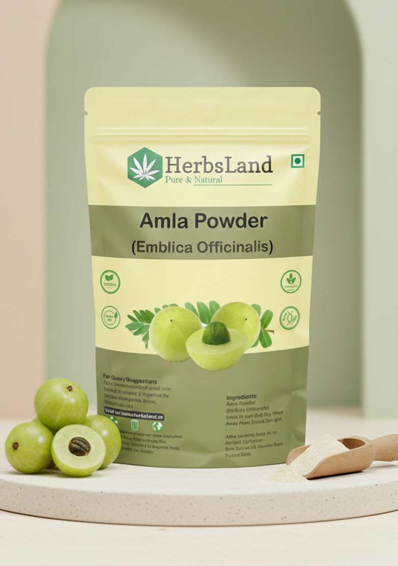 Herbsland Amla Powder For Hair Skin 200 G - Indya