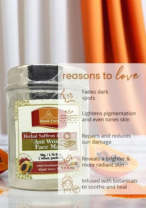Khadi Pure Set Of 4 Herbal Saffron Papaya Anti Wrinkle Face Pack 50 G Each
