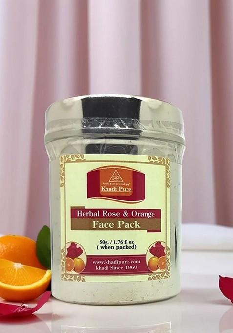 Khadi Pure Set Of 2 Herbal Rose Orange Face Pack For Skin Nourishment 50 G Each