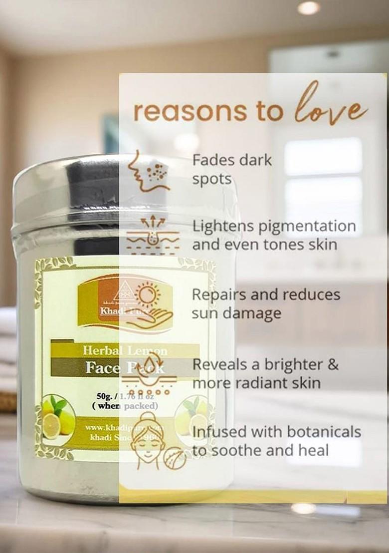 Khadi Pure Set Of 4 Herbal Lemon Face Pack For Skin Brightening 50 G Each