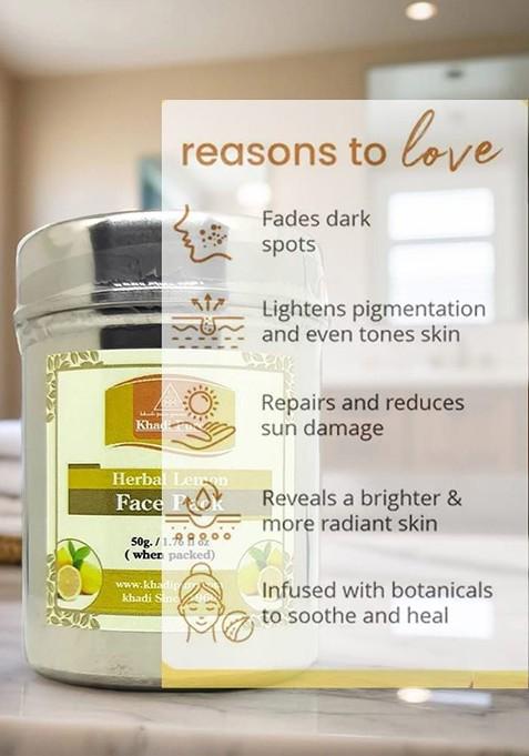 Khadi Pure Set Of 4 Herbal Lemon Face Pack For Skin Brightening 50 G Each