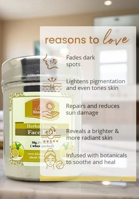 Khadi Pure Set Of 2 Herbal Lemon Face Pack For Skin Brightening 50 G Each