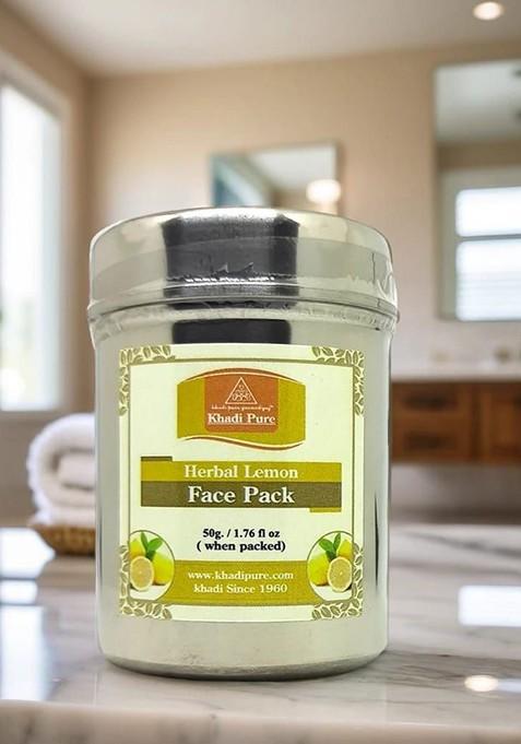 Khadi Pure Set Of 2 Herbal Lemon Face Pack For Skin Brightening 50 G Each