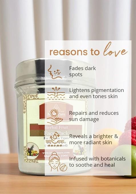 Khadi Pure Set Of 4 Herbal Fruit Face Pack For Skin Brightening 50 G Each