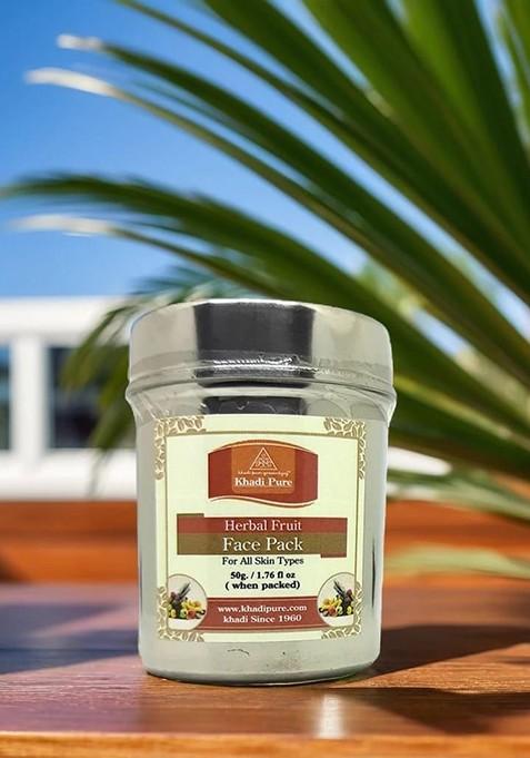 Khadi Pure Set Of 4 Herbal Fruit Face Pack For Skin Brightening 50 G Each
