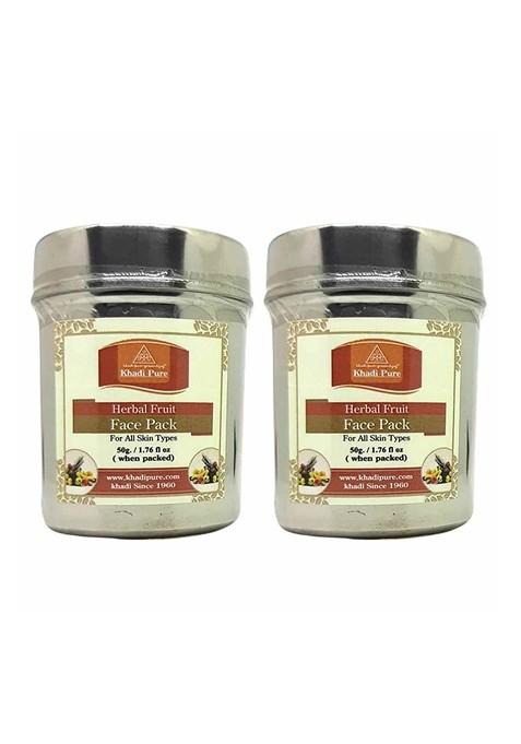 Khadi Pure Set Of 2 Herbal Fruit Face Pack For Skin Brightening 50 G Each