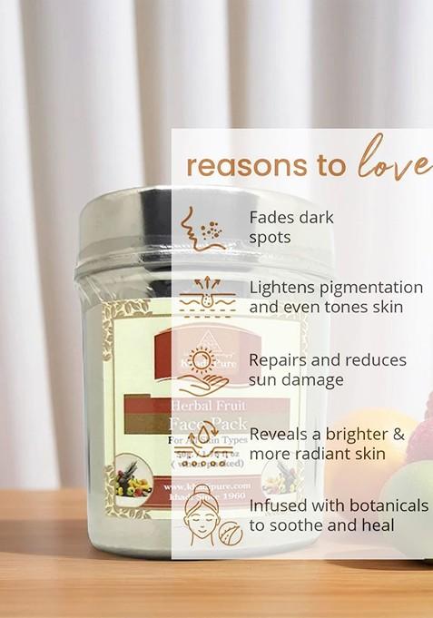 Khadi Pure Set Of 2 Herbal Fruit Face Pack For Skin Brightening 50 G Each
