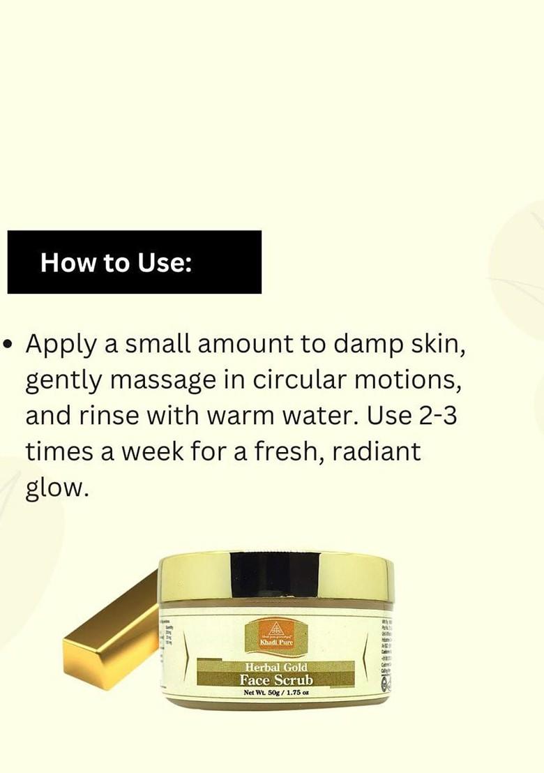 Khadi Pure Set Of 4 Herbal Gold Face Scrub For Hydration 50 G Each