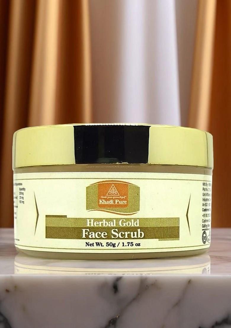 Khadi Pure Set Of 4 Herbal Gold Face Scrub For Hydration 50 G Each