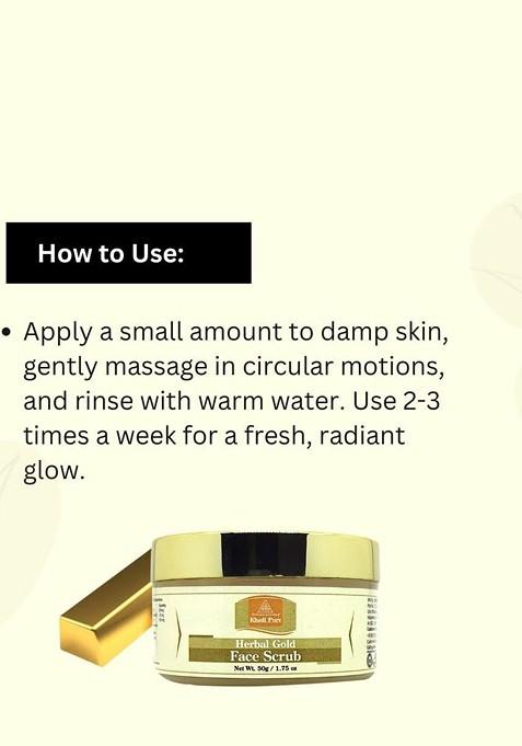 Khadi Pure Set Of 4 Herbal Gold Face Scrub For Hydration 50 G Each