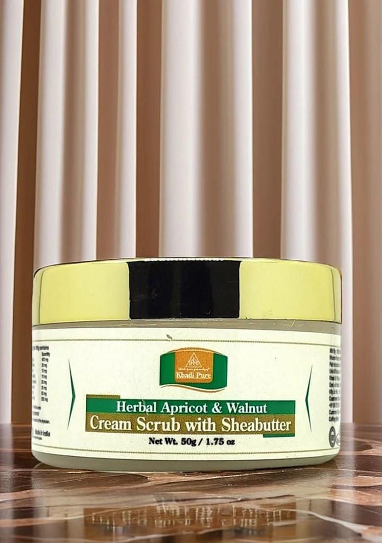 Khadi Pure Set Of 2 Herbal Apricot Walnut Cream Scrub With Shea Butter 100 G Each