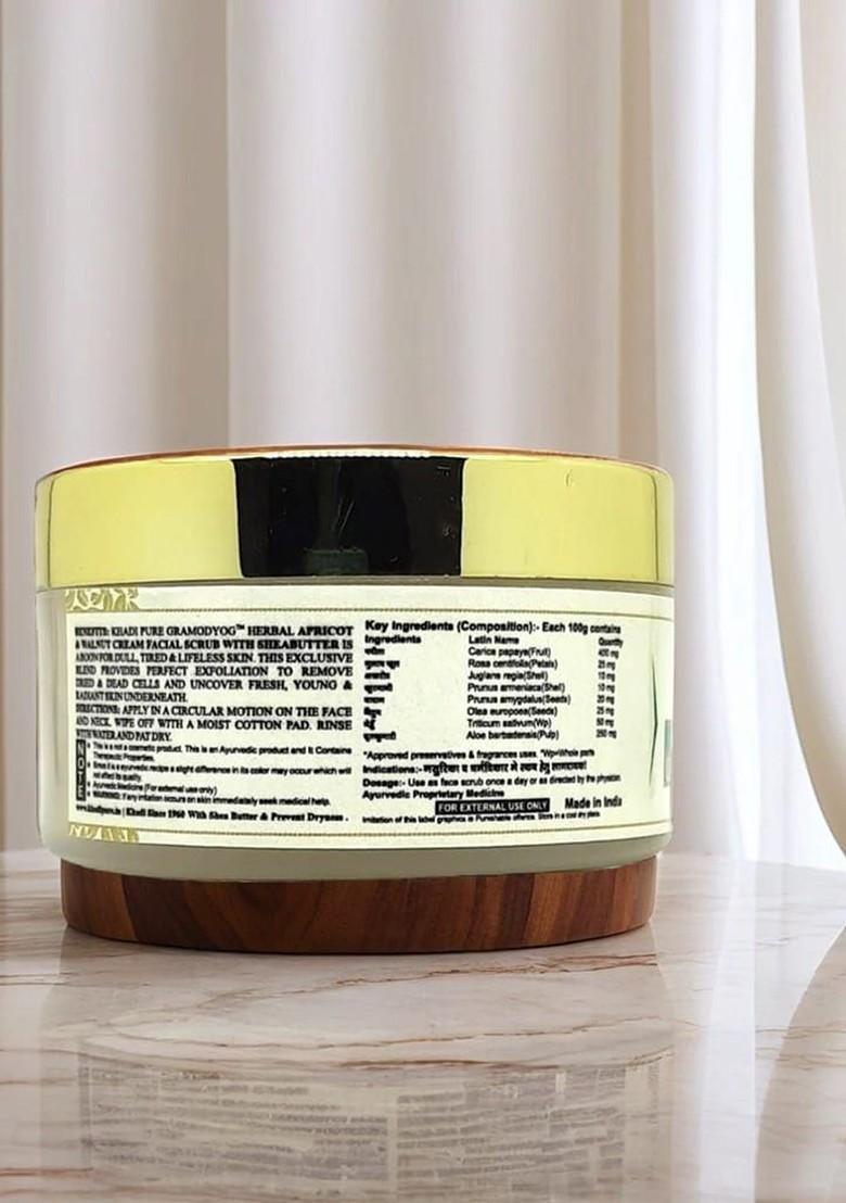 Khadi Pure Set Of 2 Herbal Apricot Walnut Cream Scrub With Shea Butter 100 G Each