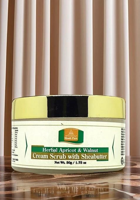 Khadi Pure Set Of 2 Herbal Apricot Walnut Cream Scrub With Shea Butter 100 G Each