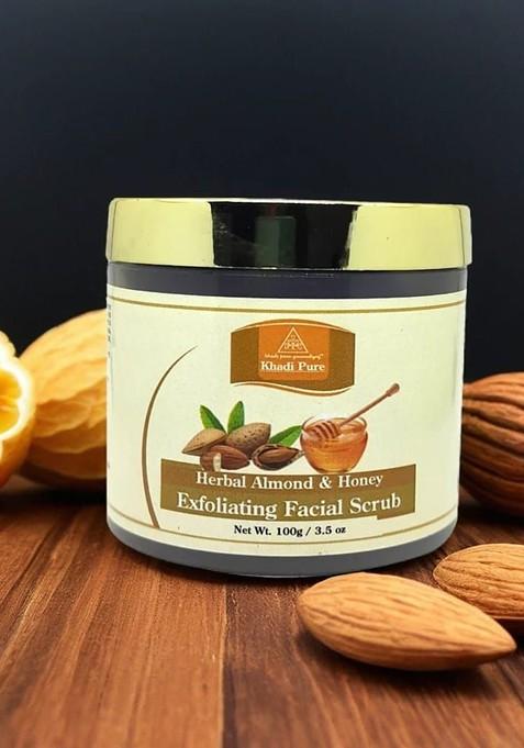 Khadi Pure Set Of 2 Herbal Almond Honey Exfoliating Facial Scrub 100 G Each