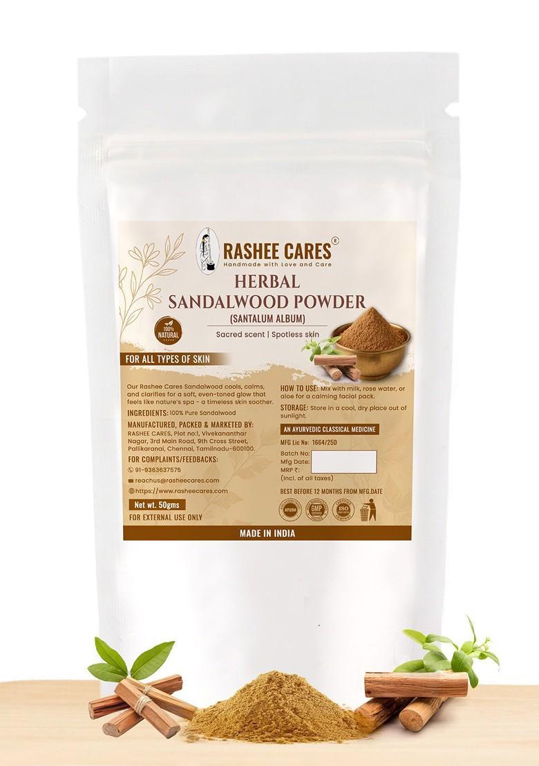 Rashee Cares Herbal Sandalwood Powder For Soothing Skin 50 G