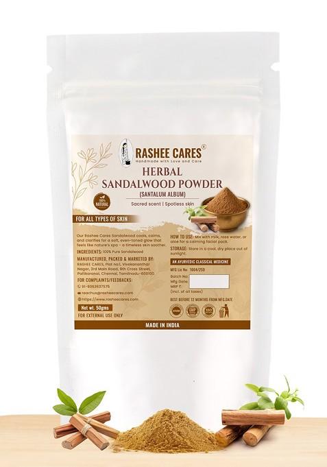 Rashee Cares Herbal Sandalwood Powder For Soothing Skin 50 G