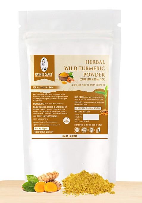 Rashee Cares Herbal Wild Turmeric Powder For Skin Brightening 50 G