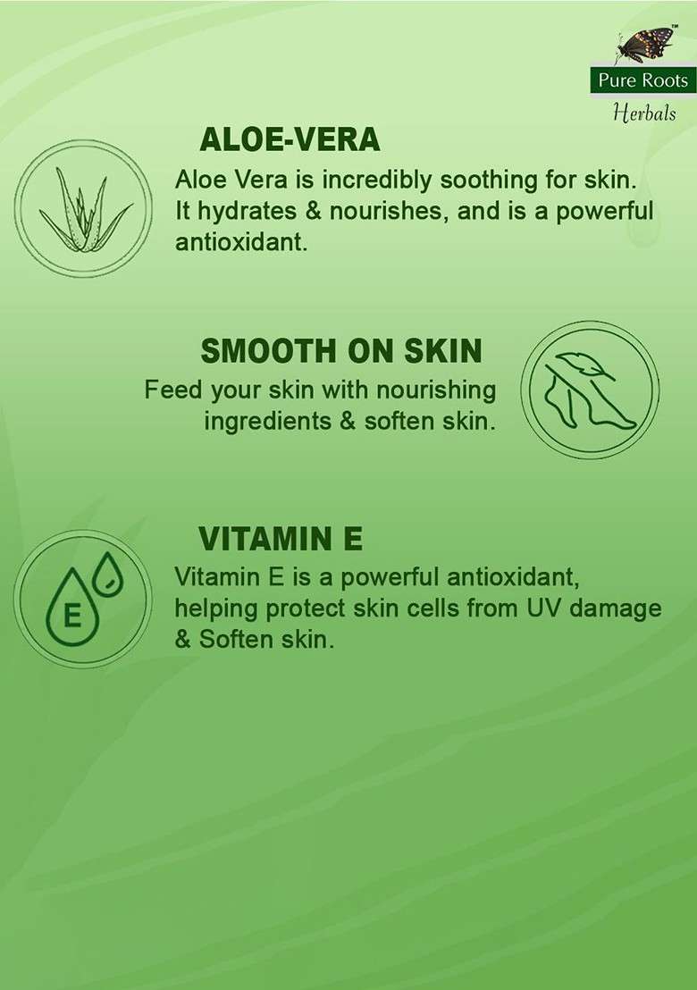Pure Roots Set Of 2 Aloe Vera Lotion With Vitamin E 400 Ml Each - Indya