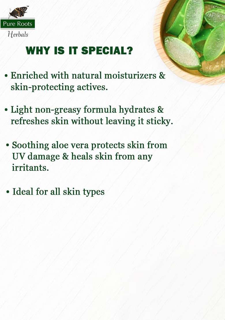Pure Roots Set Of 2 Aloe Vera Lotion With Vitamin E 400 Ml Each - Indya