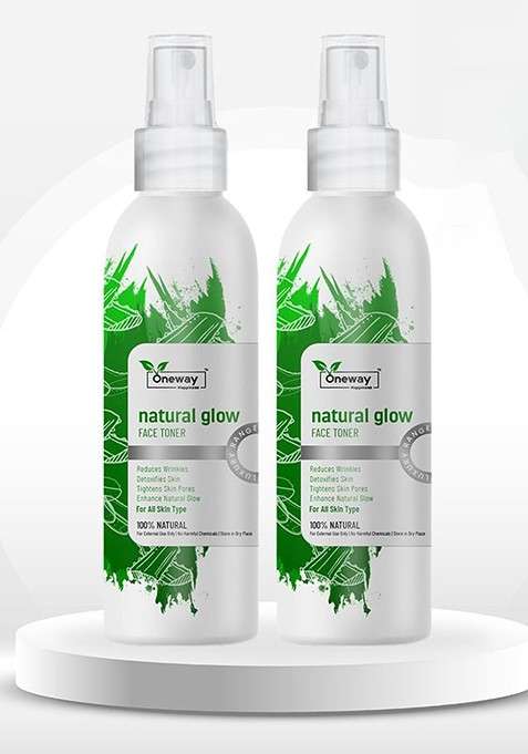Oneway Happiness Set Of 2 Neem Aloe Vera Face Toner For Glowing Skin 100 Ml Each