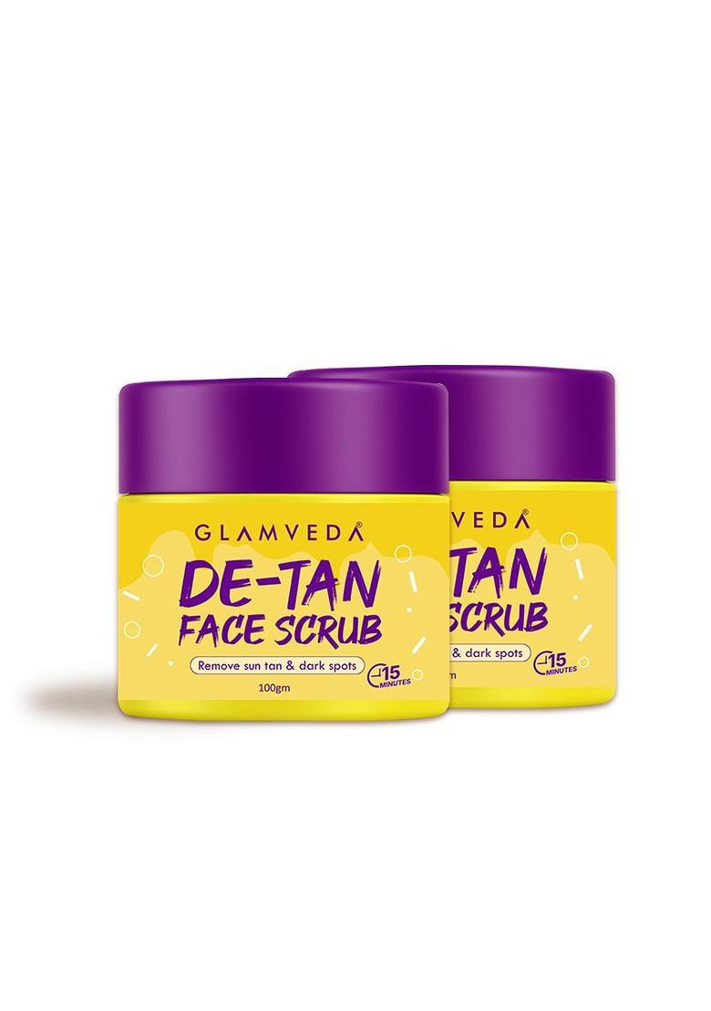 Glamveda Set Of 2 De Tan Face Scrub For Pigmentation 100 G Each