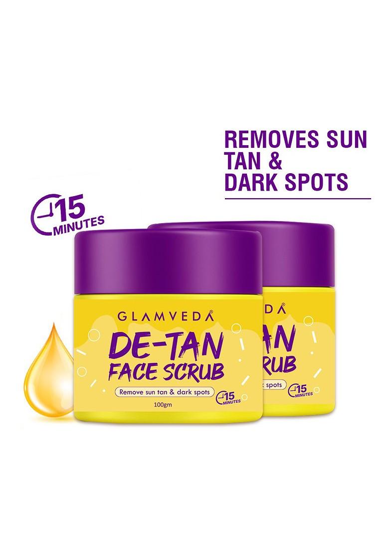 Glamveda Set Of 2 De Tan Face Scrub For Pigmentation 100 G Each