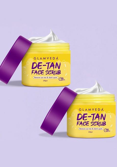 Glamveda Set Of 2 De Tan Face Scrub For Pigmentation 100 G Each