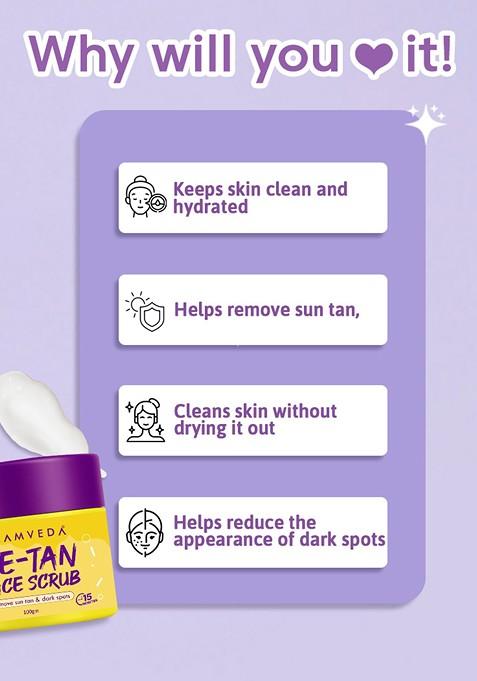 Glamveda Set Of 2 De Tan Face Scrub For Pigmentation 100 G Each