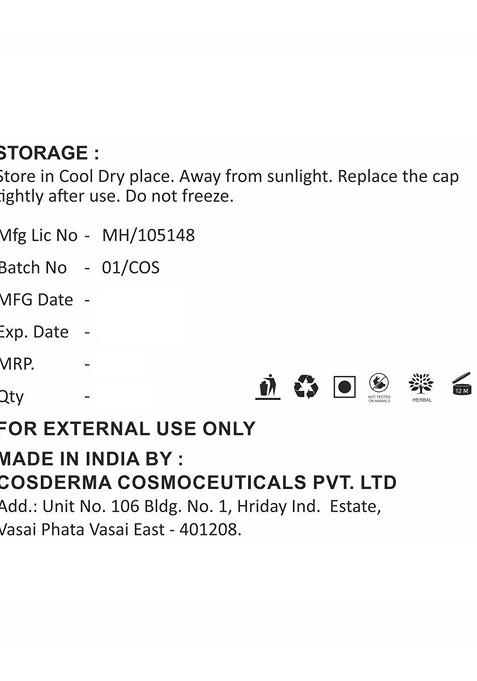 Cosderma Natural Clay Acne Face Mask With Salicylic Acid 50 G