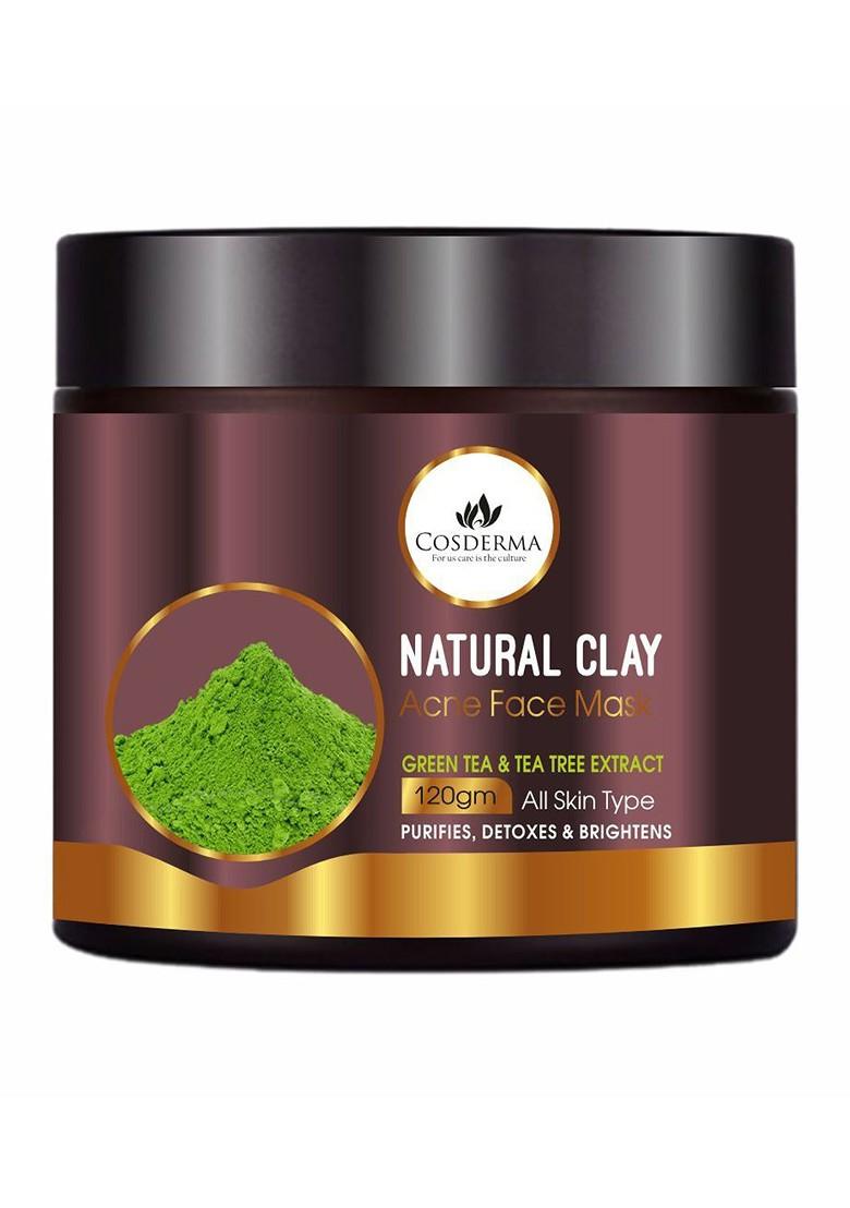 Cosderma Natural Clay Acne Face Mask With Tea Tree Oil 120 G