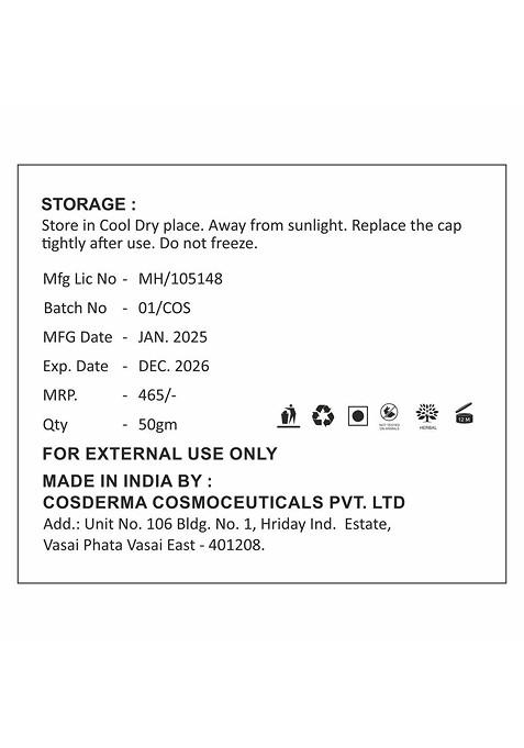 Cosderma Anti Aging Face Mask With Hyaluronic Acid 50 G
