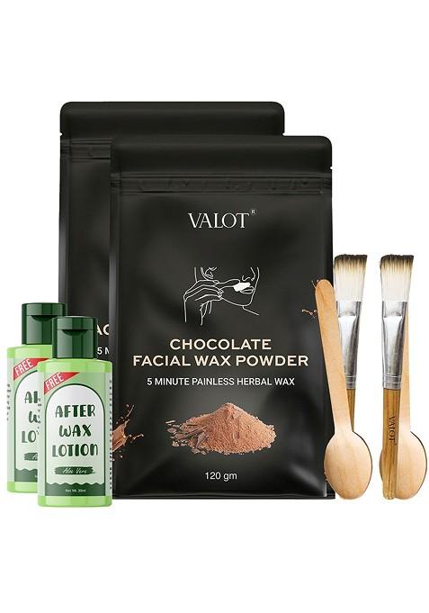 Valot Set Of 2 Chocolate Face Wax Powder 120 G Each