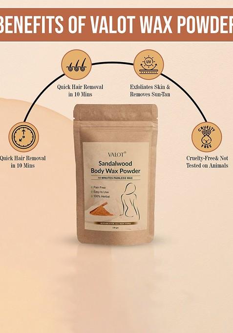 Valot Set Of 2 Sandalwood Body Wax Powder 120 G Each