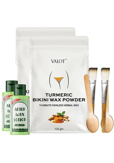 Valot Set Of 2 Turmeric Bikini Wax Powder 120 G Each