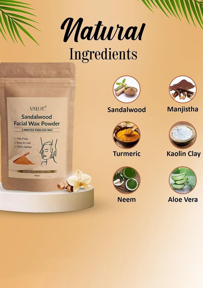 Valot Set Of 2 Sandalwood Facial Wax Powder 120 G Each