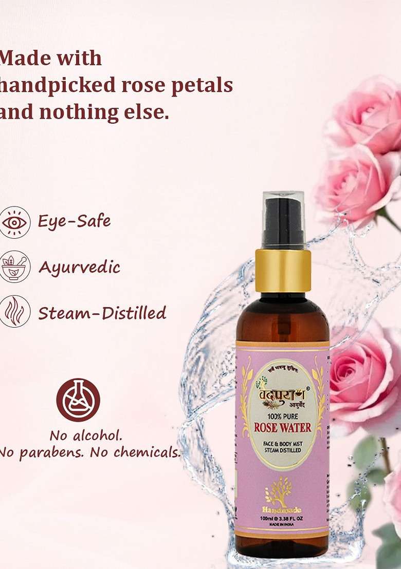 Vedpuran Rose Water 100 Ml - Indya