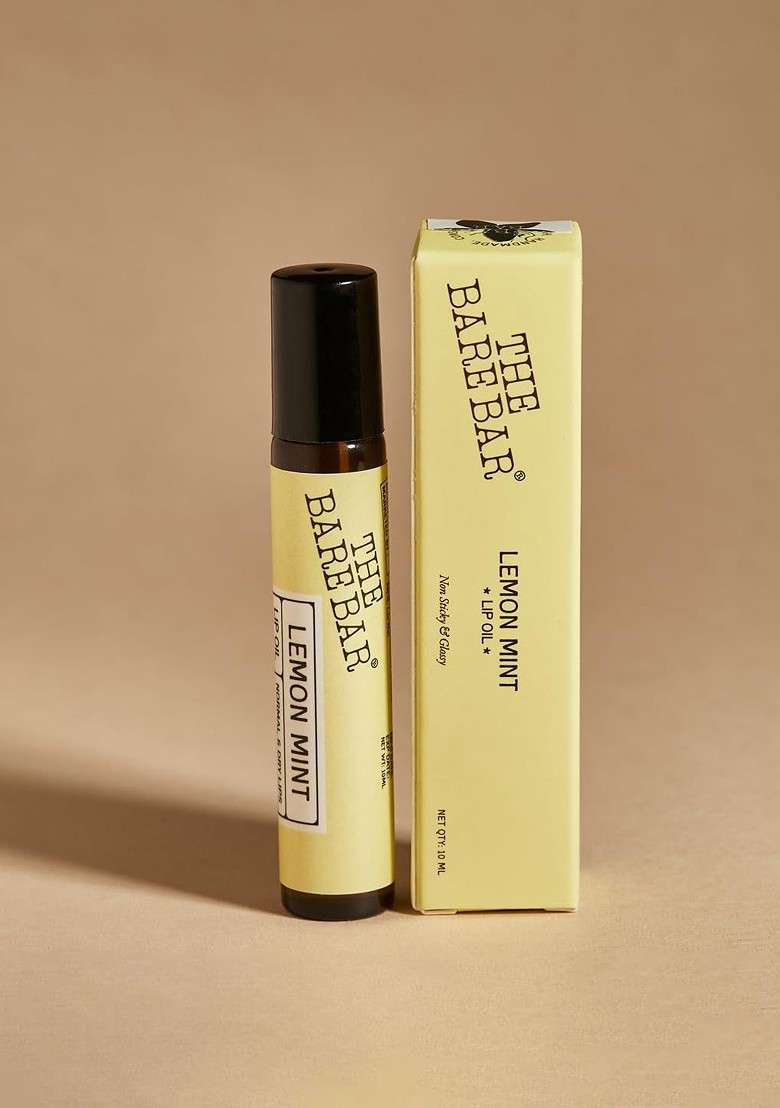 The Bare Bar Lemon Mint Lip Oil With Coconut Jojoba 10 Ml - Indya