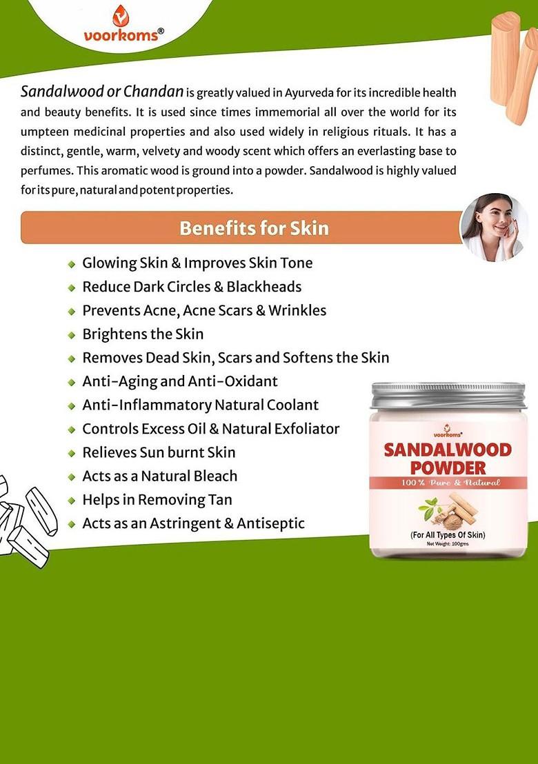Voorkoms Pure Natural Sandalwood Powder Face Pack 100 G