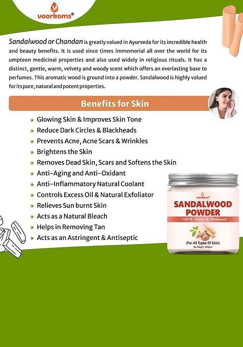 Voorkoms Pure Natural Sandalwood Powder Face Pack 100 G