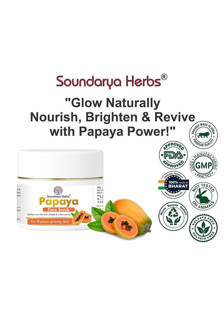 Soundarya Herbs Controls Oil Detoxifies Papaya Face Pack 100 G