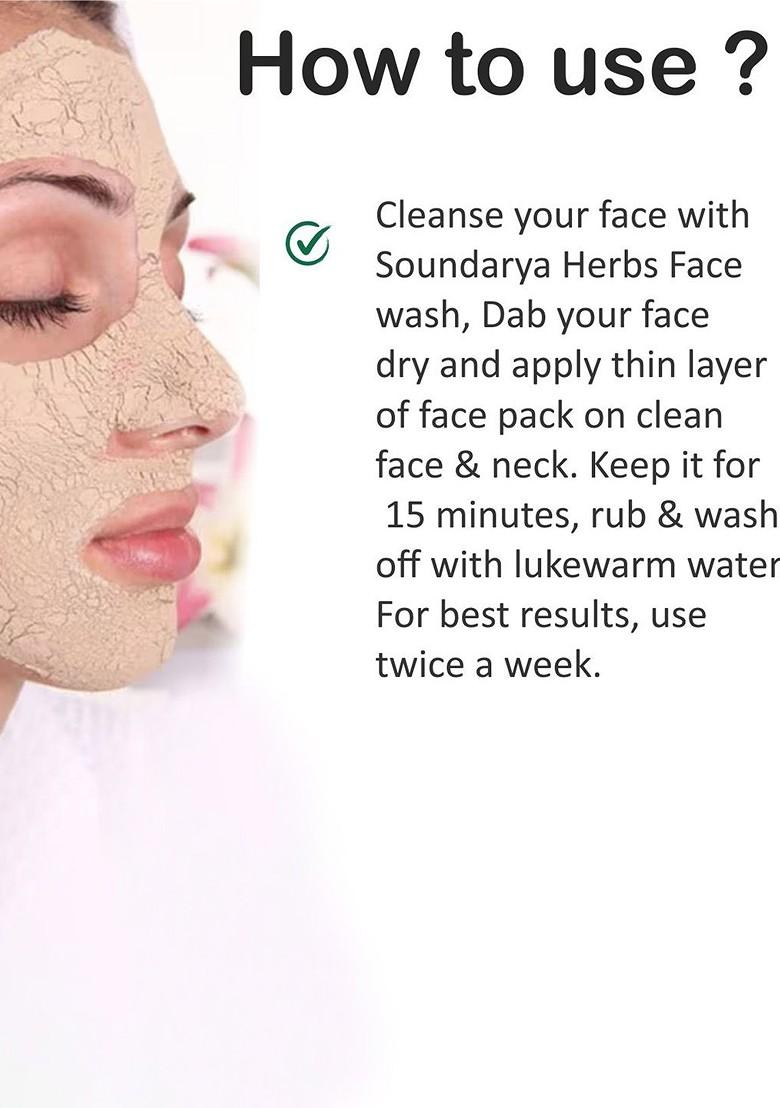 Soundarya Herbs Multani Mitti Face Pack With Bulgarian Rose Oil 100 G