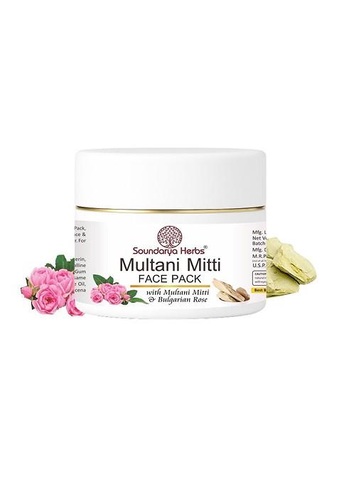 Soundarya Herbs Multani Mitti Face Pack With Bulgarian Rose Oil 100 G