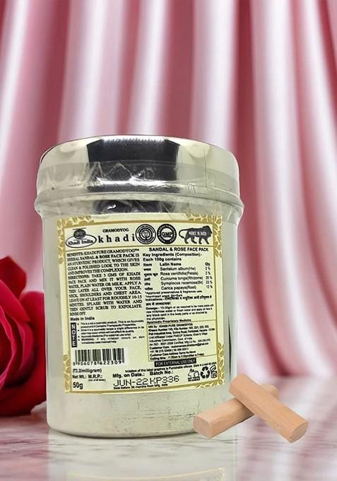 Khadi Pure Herbal Sandal Rose Face Pack 50 G
