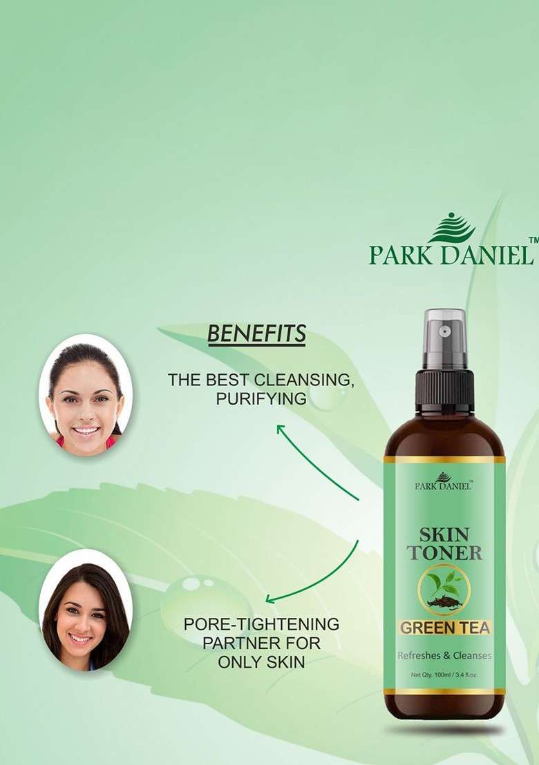 Park Daniel Set Of 2 Clarifying Green Tea Face Toner Pore Tightening 100 Ml Each - Indya