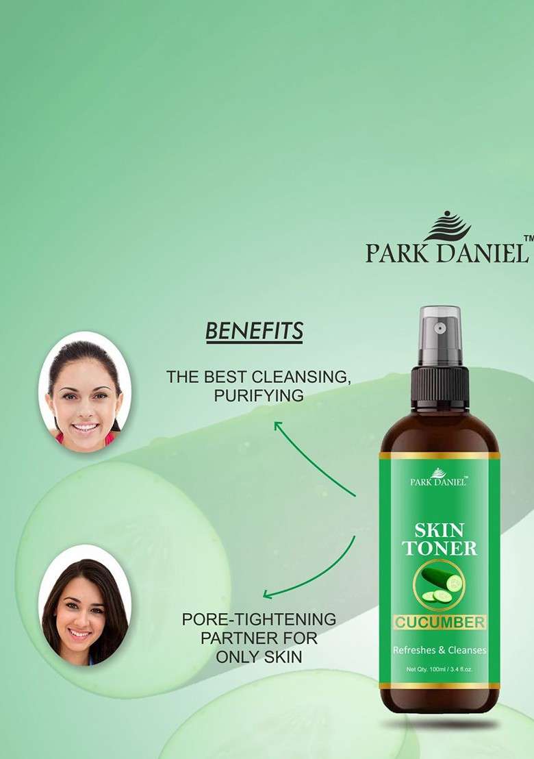 Park Daniel Cucumber Skin Toner For Hydration 100 Ml - Indya