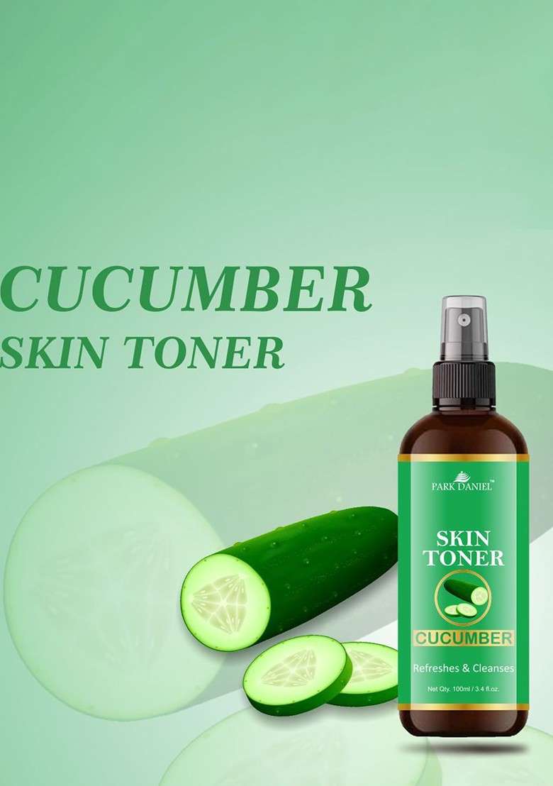 Park Daniel Set Of 3 Cucumber Skin Toner For Hydration 100 Ml Each - Indya
