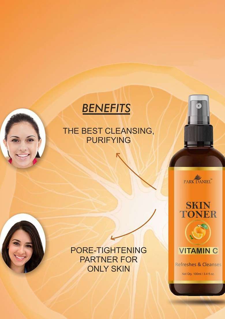 Park Daniel Set Of 2 Vitamin C Radiant Glow Skin Toner For Hydrating 100 Ml Each - Indya