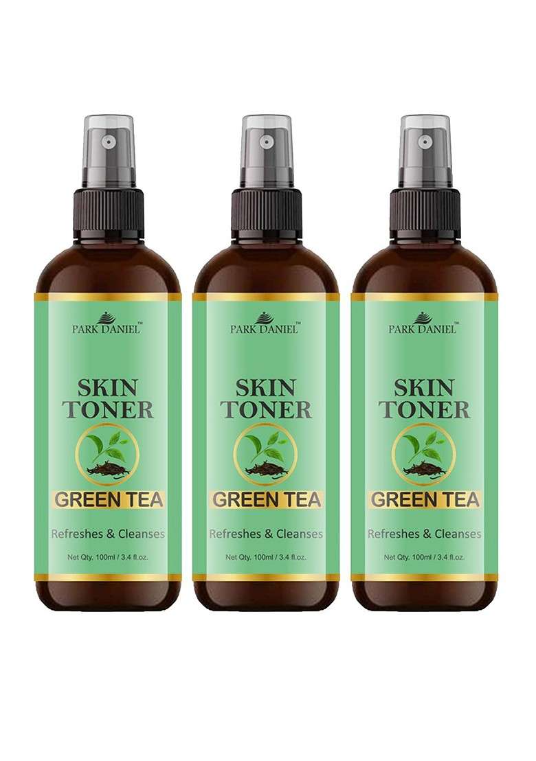 Park Daniel Set Of 3 Clarifying Green Tea Face Toner For Pore Tightening 100 Ml Each - Indya
